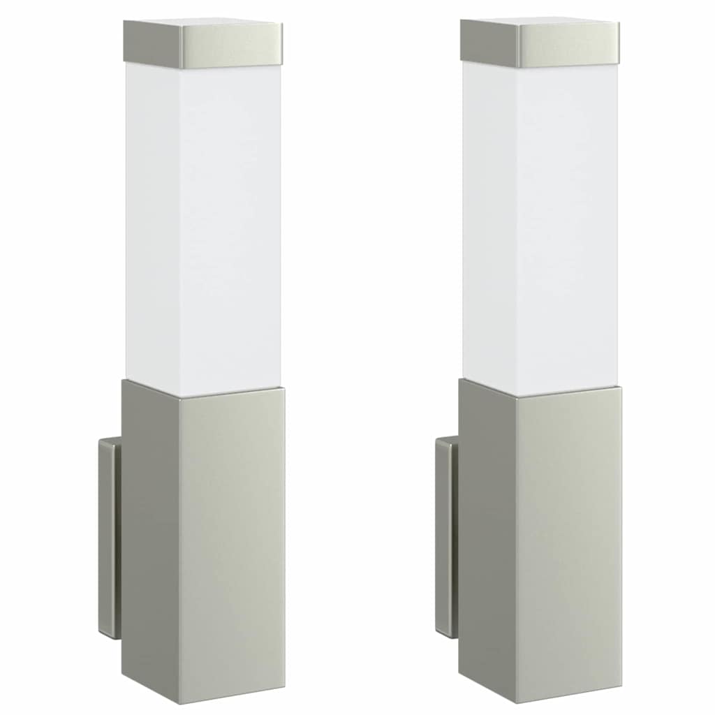 Buiten Wandlamp 2 pcs Zilver 10.5 x 6 x 33 cm is nu te koop bij PeponiXL, paradijselijk wonen!