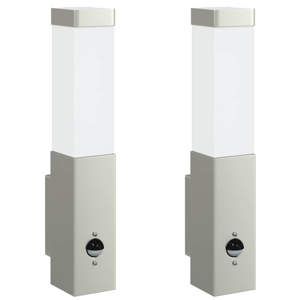 Buiten Wandlamp 2 pcs Zilver 10.5 x 6 x 33 cm is nu te koop bij PeponiXL, paradijselijk wonen!