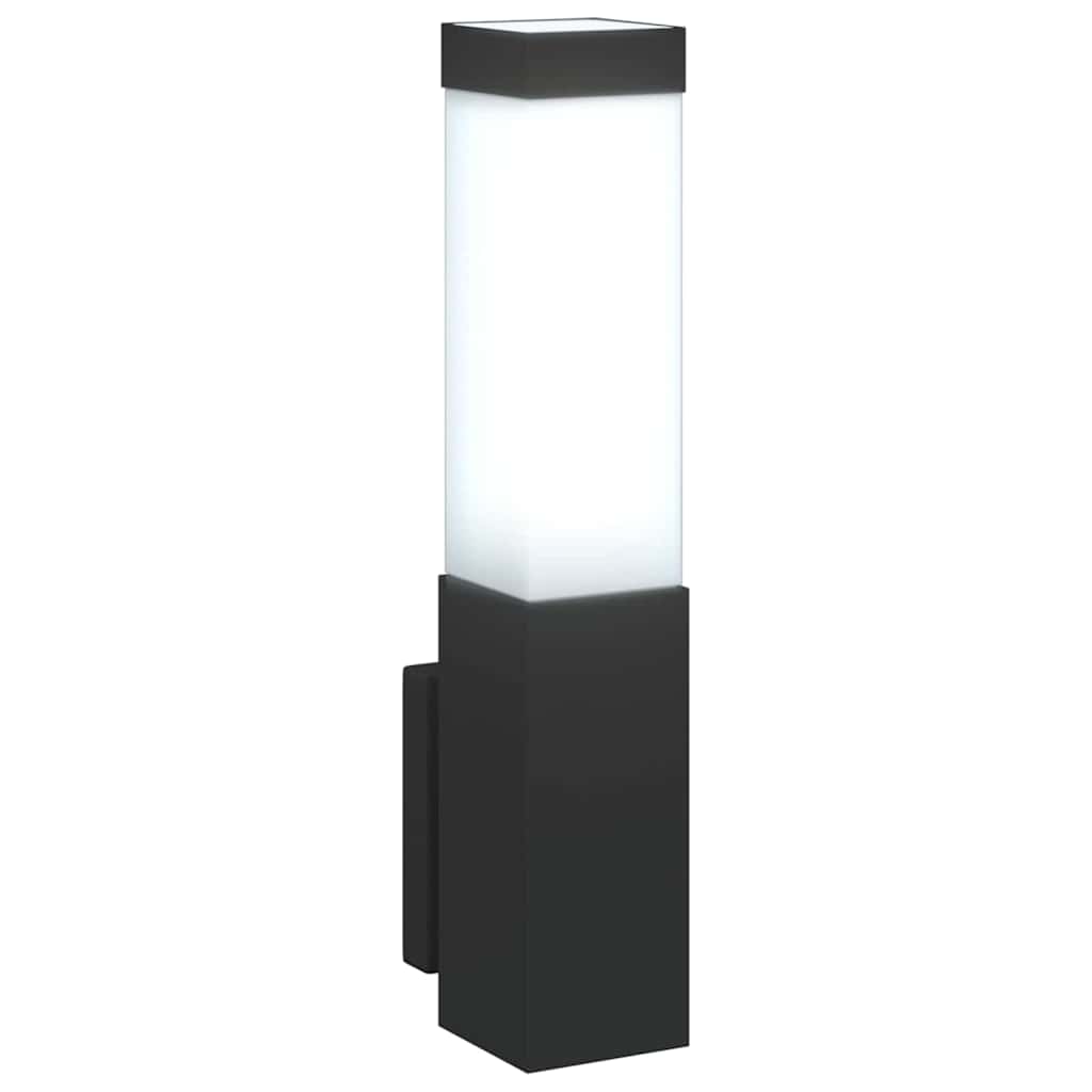 Buiten Wandlamp 2 pcs Zwart 10.5 x 6 x 33 cm is nu te koop bij PeponiXL, paradijselijk wonen!