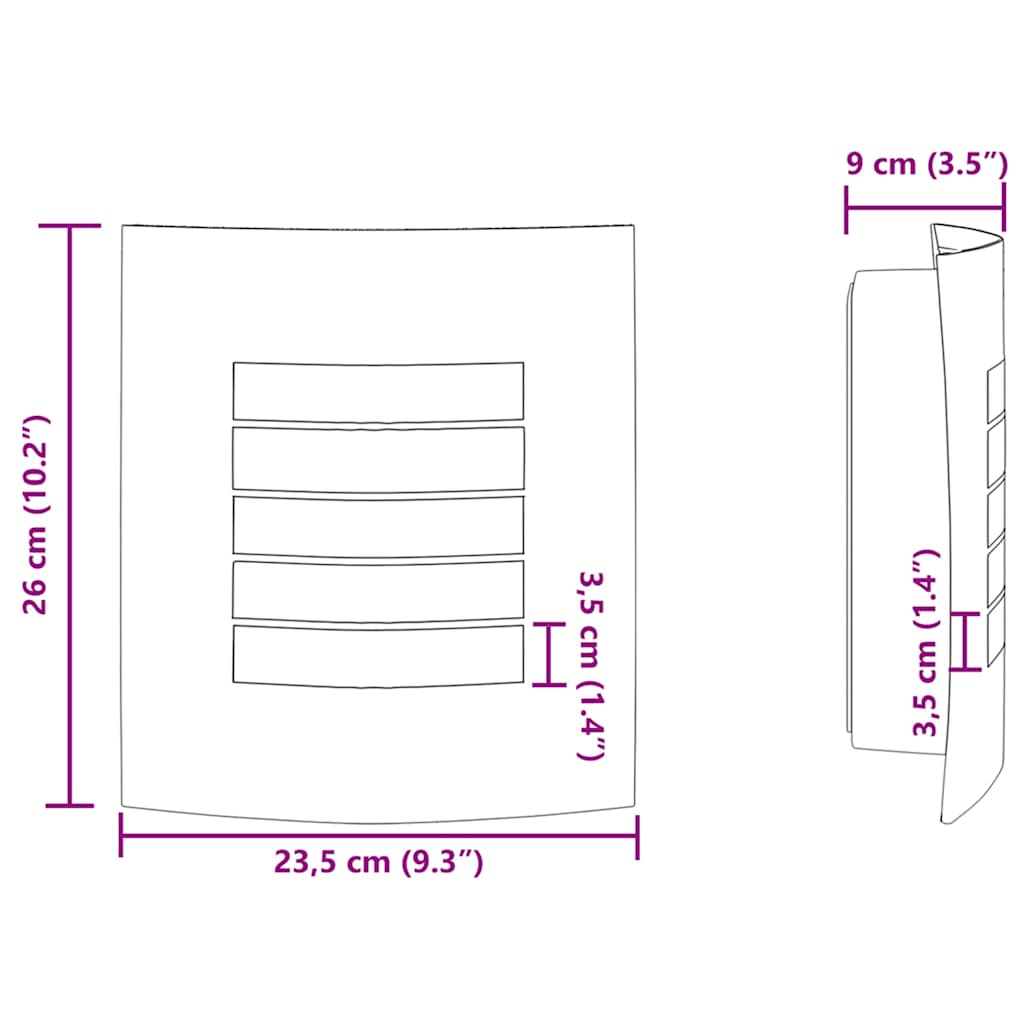 Buiten Wandlamp Zilver 23.5 x 9 x 26 cm is nu te koop bij PeponiXL, paradijselijk wonen!