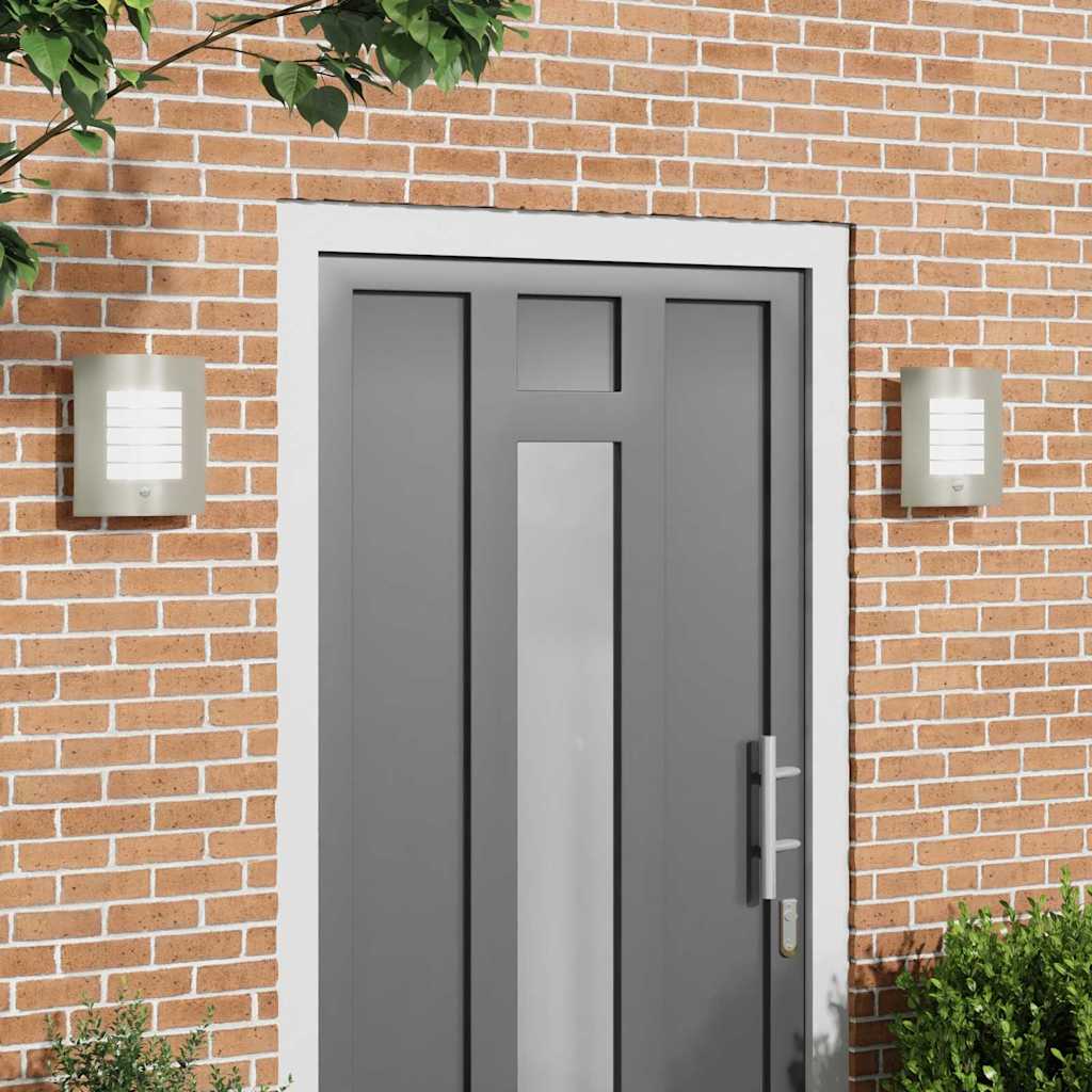 Buiten Wandlamp 2 pcs Zilver 23.5 x 9 x 26 cm is nu te koop bij PeponiXL, paradijselijk wonen!