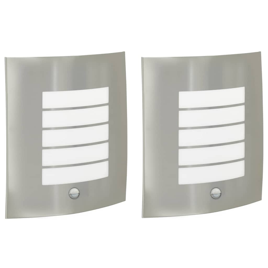 Buiten Wandlamp 2 pcs Zilver 23.5 x 9 x 26 cm is nu te koop bij PeponiXL, paradijselijk wonen!