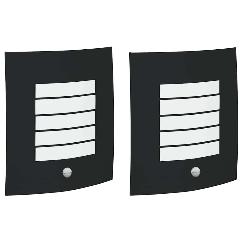 Buiten Wandlamp 2 pcs Zwart 23.5 x 9 x 26 cm is nu te koop bij PeponiXL, paradijselijk wonen!