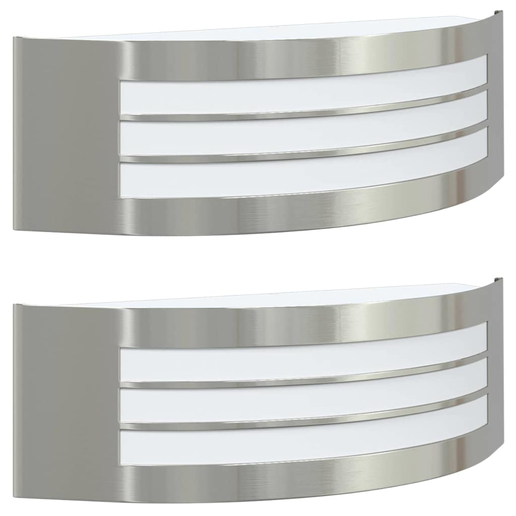 Buiten Wandlamp 2 pcs Zilver 32 x 10 x 10 cm is nu te koop bij PeponiXL, paradijselijk wonen!