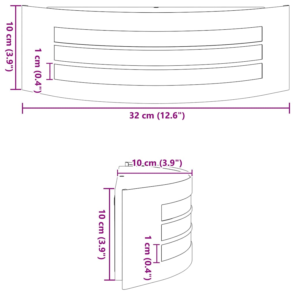 Buiten Wandlamp Zwart 32 x 10 x 10 cm is nu te koop bij PeponiXL, paradijselijk wonen!