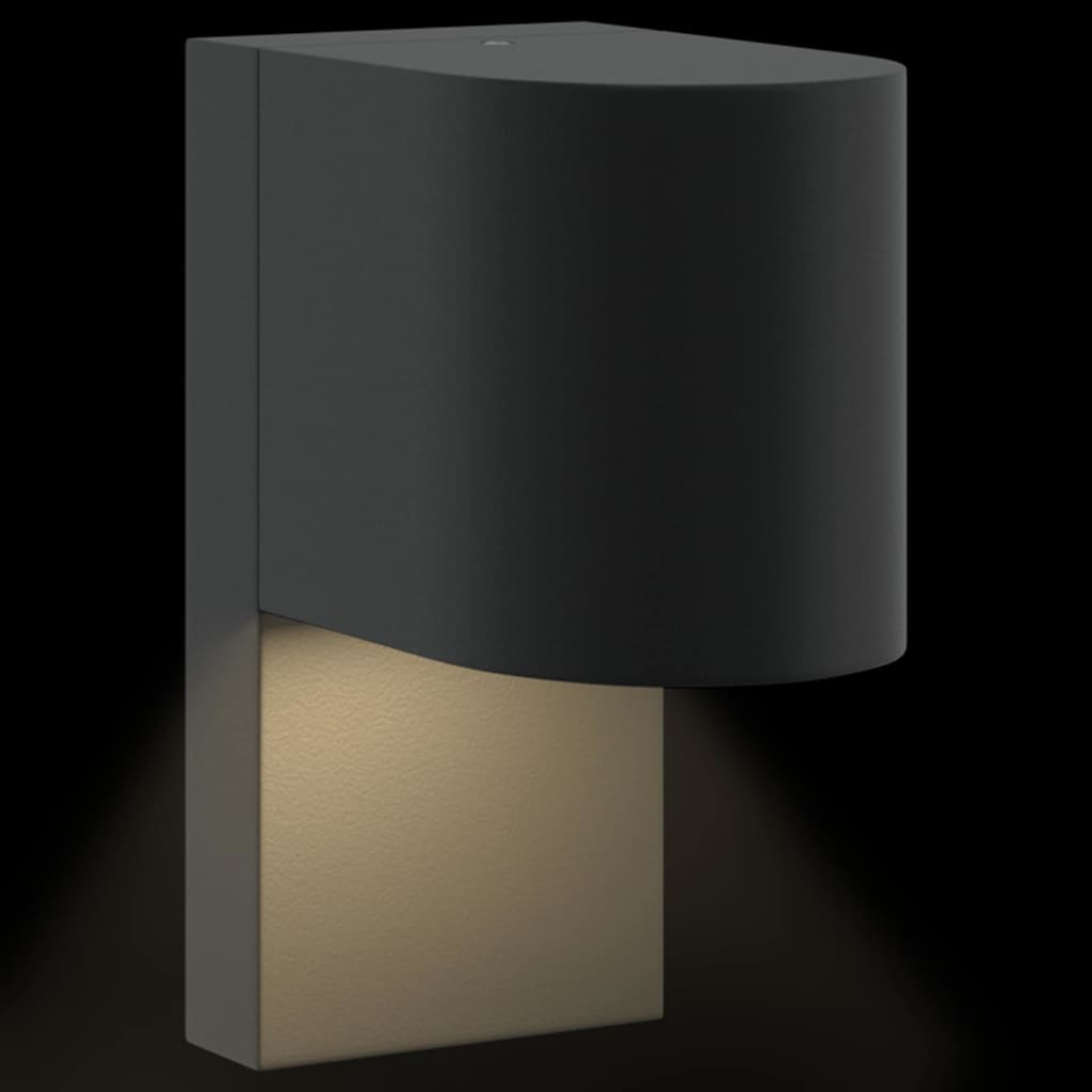 Buiten Wandlamp Zwart 12 x 7 x 15 cm Roestvrij staal is nu te koop bij PeponiXL, paradijselijk wonen!