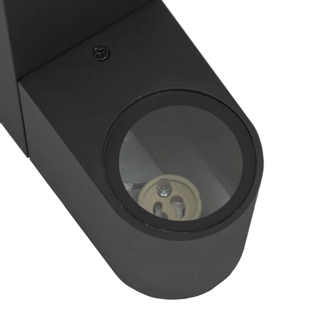 Buiten Wandlamp 2 pcs Zwart 12 x 7 x 15 cm Roestvrij staal is nu te koop bij PeponiXL, paradijselijk wonen!