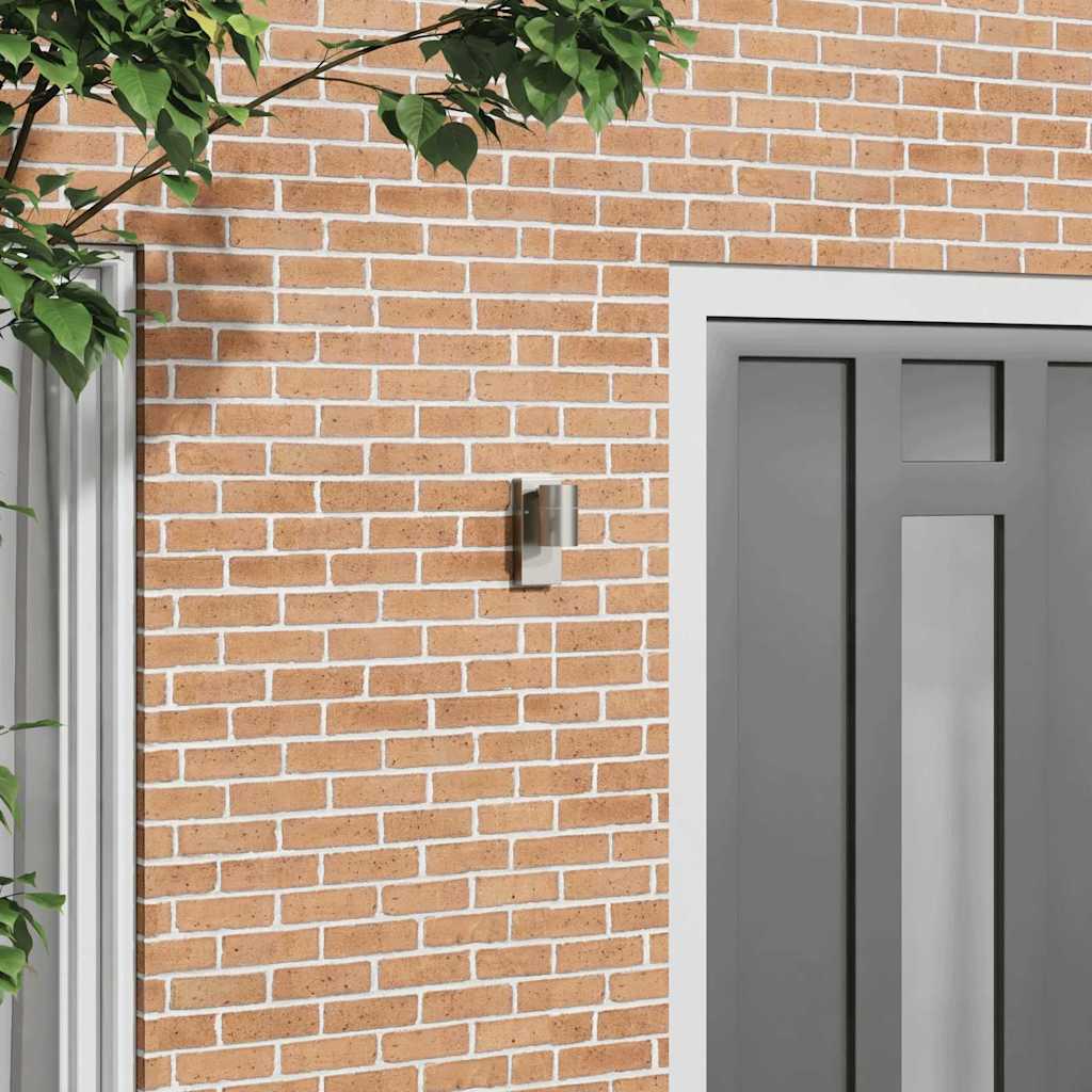 Buiten Wandlamp Zilver 6,5 x 10,5 x 16 cm RVS en Glas is nu te koop bij PeponiXL, paradijselijk wonen!