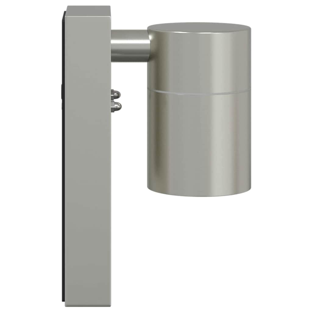 Buiten Wandlamp 2 pcs Zilver 6,5 x 10,5 x 16 cm RVS en Glas is nu te koop bij PeponiXL, paradijselijk wonen!