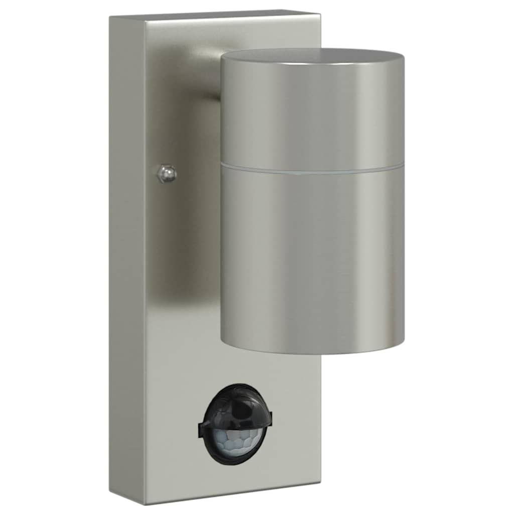 Buiten Wandlamp Zilver 6,5 x 10,5 x 16 cm RVS en Glas is nu te koop bij PeponiXL, paradijselijk wonen!