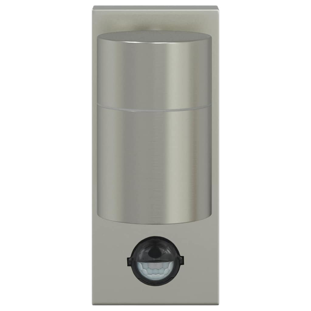 Buiten Wandlamp Zilver 6,5 x 10,5 x 16 cm RVS en Glas is nu te koop bij PeponiXL, paradijselijk wonen!