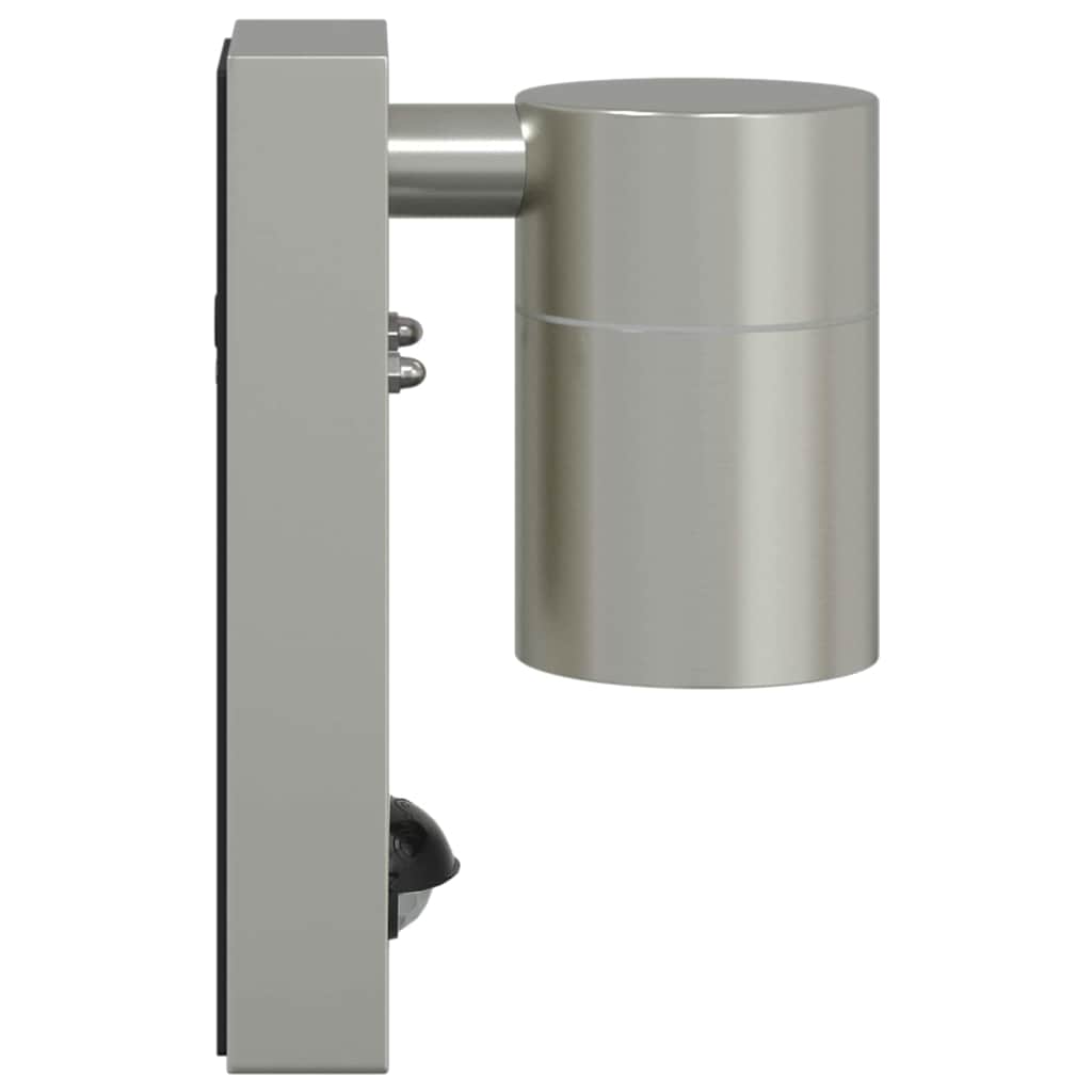 Buiten Wandlamp Zilver 6,5 x 10,5 x 16 cm RVS en Glas is nu te koop bij PeponiXL, paradijselijk wonen!