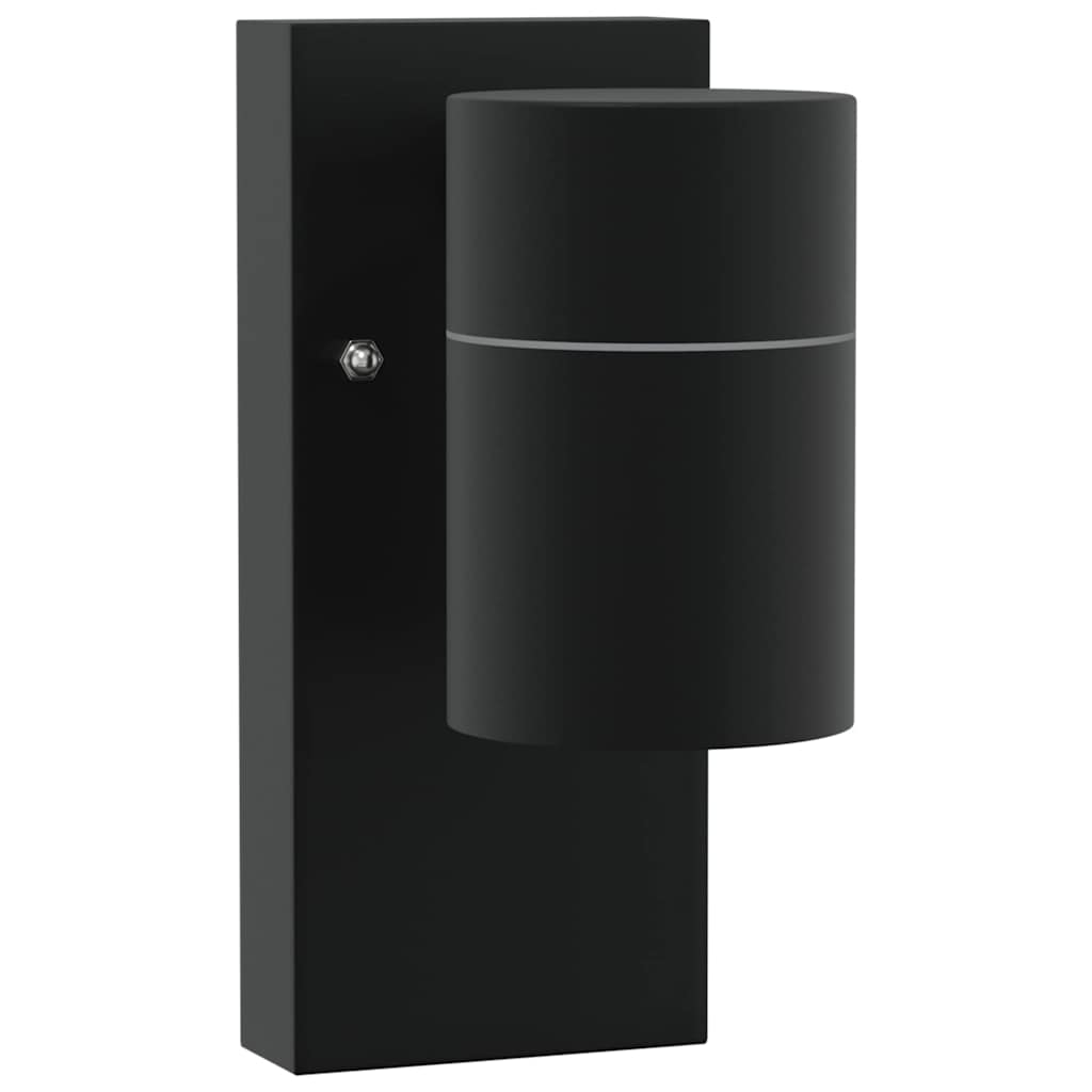 Buiten Wandlamp Zwart 6,5 x 10,5 x 16 cm RVS en Glas is nu te koop bij PeponiXL, paradijselijk wonen!
