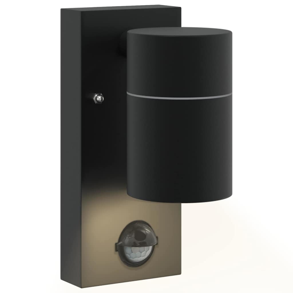 Buiten Wandlamp Zwart 6,5 x 10,5 x 16 cm RVS en Glas is nu te koop bij PeponiXL, paradijselijk wonen!