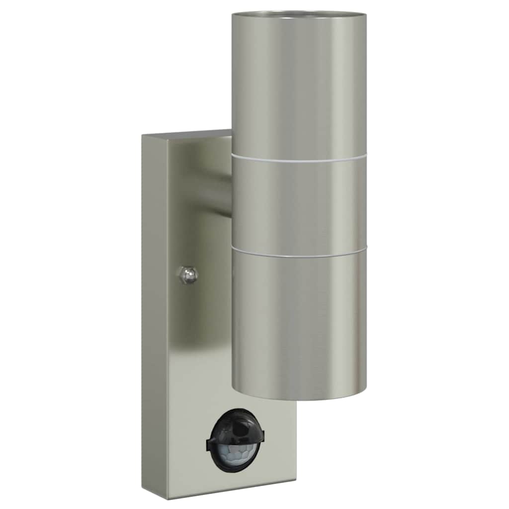 Buiten Wandlamp Zilver 7 x 10 x 22 cm RVS en Glas is nu te koop bij PeponiXL, paradijselijk wonen!