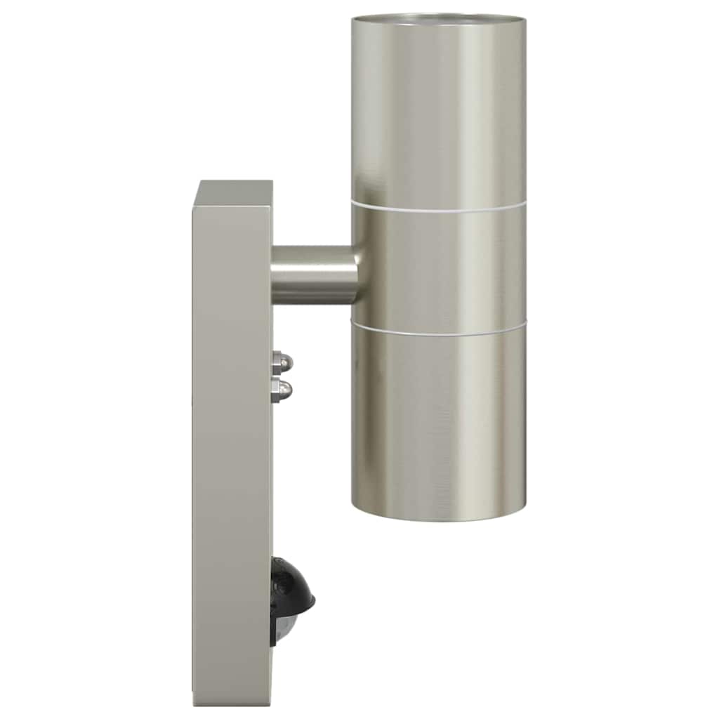Buiten Wandlamp Zilver 7 x 10 x 22 cm RVS en Glas is nu te koop bij PeponiXL, paradijselijk wonen!