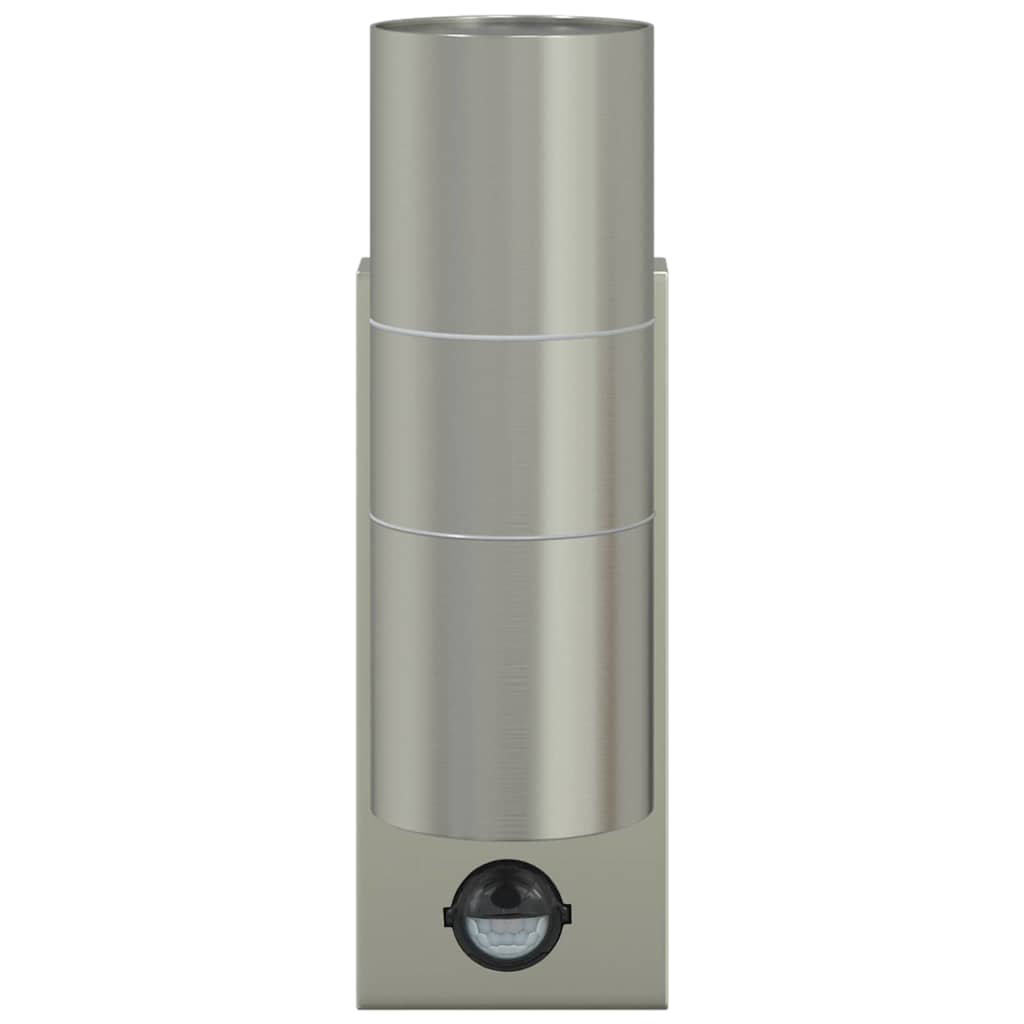 Buiten Wandlamp 2 pcs Zilver 7 x 10 x 22 cm RVS en Glas is nu te koop bij PeponiXL, paradijselijk wonen!