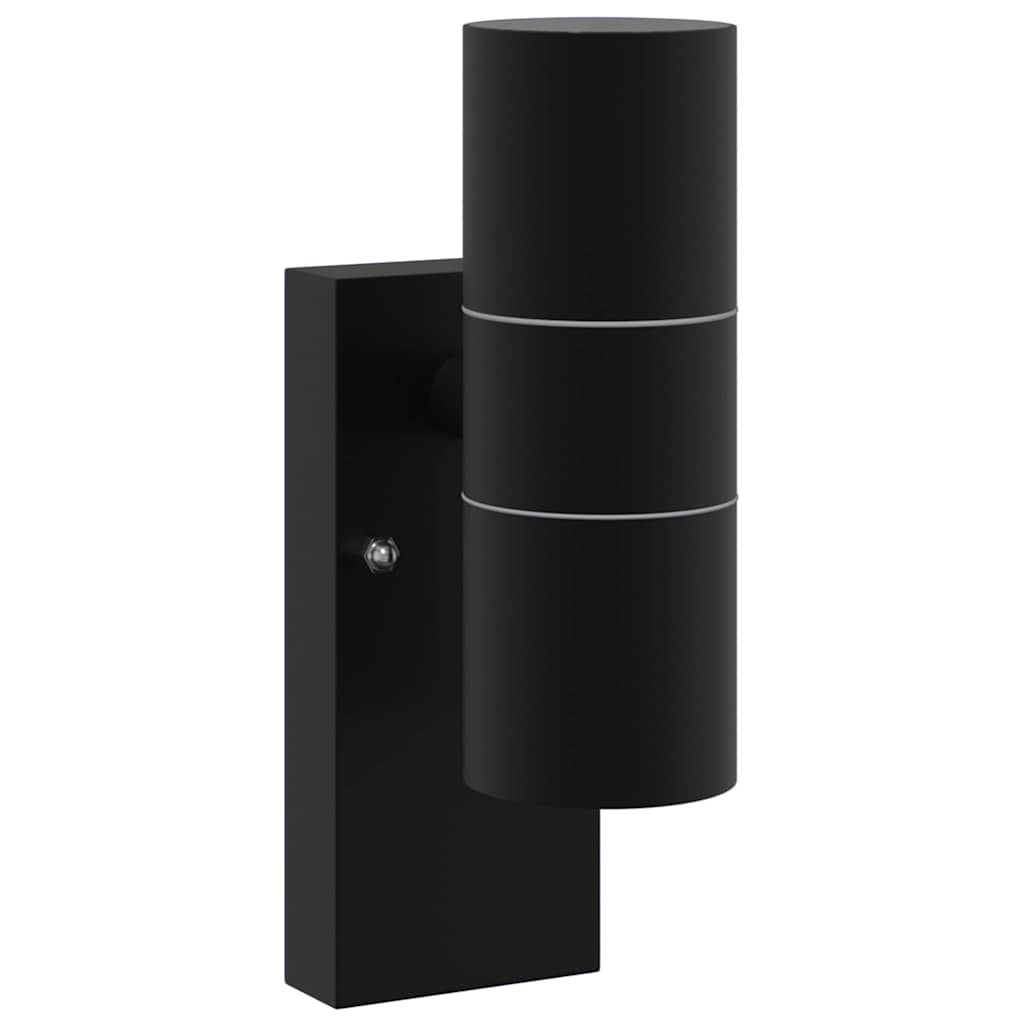 Buiten Wandlamp Zwart 7 x 10 x 22 cm RVS en Glas is nu te koop bij PeponiXL, paradijselijk wonen!