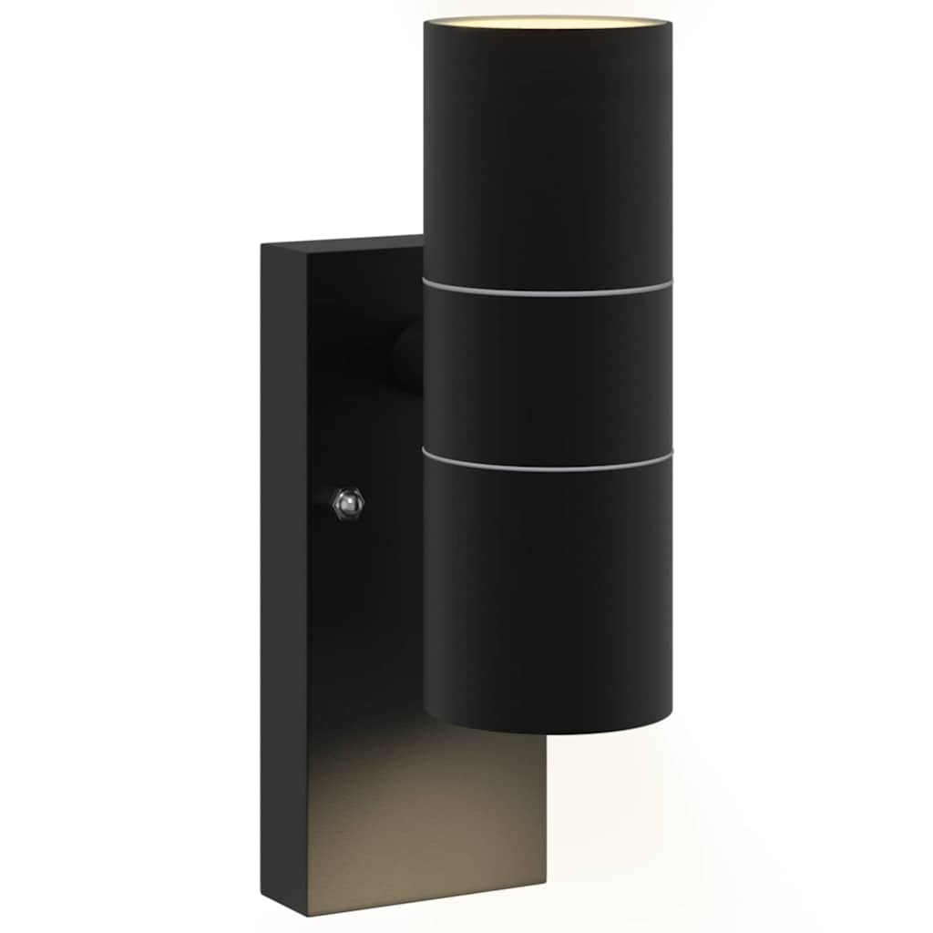 Buiten Wandlamp Zwart 7 x 10 x 22 cm RVS en Glas is nu te koop bij PeponiXL, paradijselijk wonen!