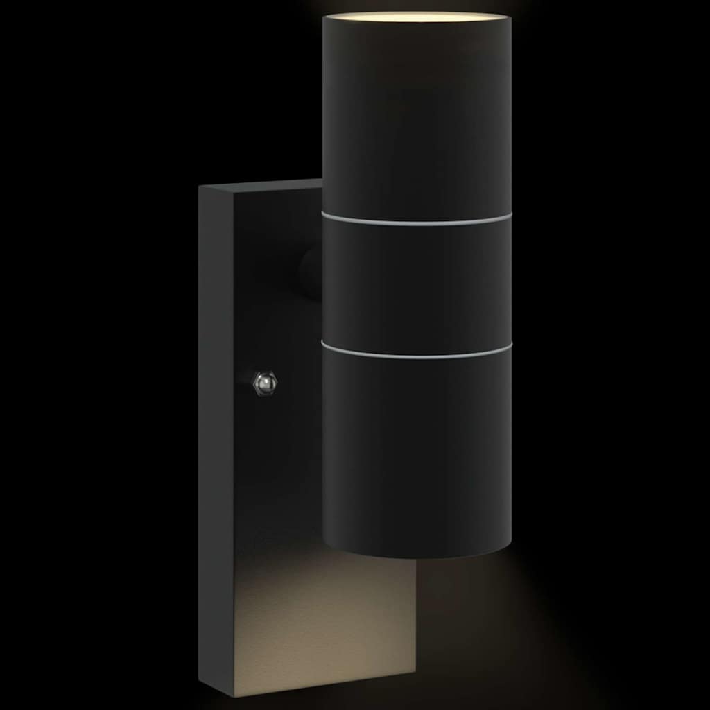 Buiten Wandlamp Zwart 7 x 10 x 22 cm RVS en Glas is nu te koop bij PeponiXL, paradijselijk wonen!