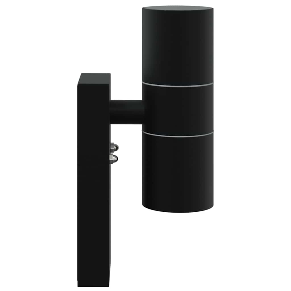 Buiten Wandlamp Zwart 7 x 10 x 22 cm RVS en Glas is nu te koop bij PeponiXL, paradijselijk wonen!