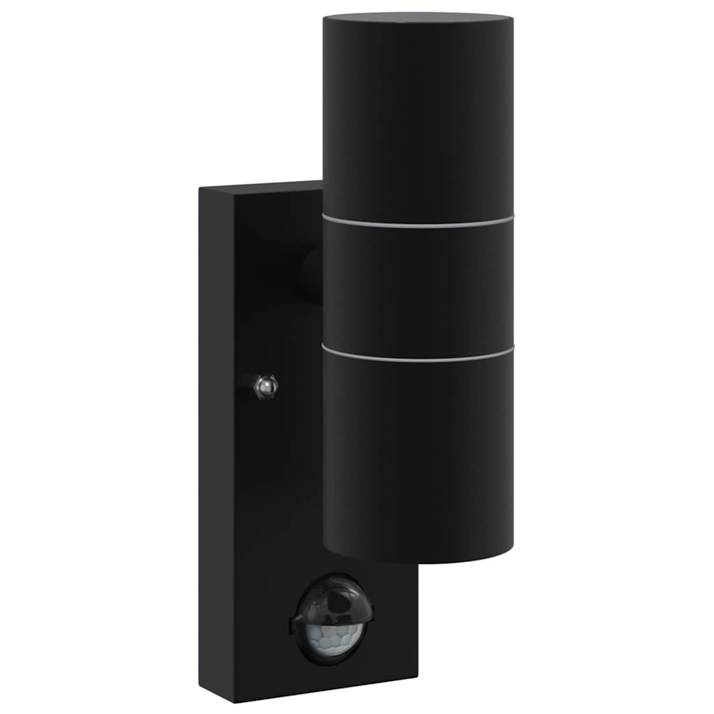 Buiten Wandlamp Zwart 7 x 10 x 22 cm RVS en Glas is nu te koop bij PeponiXL, paradijselijk wonen!