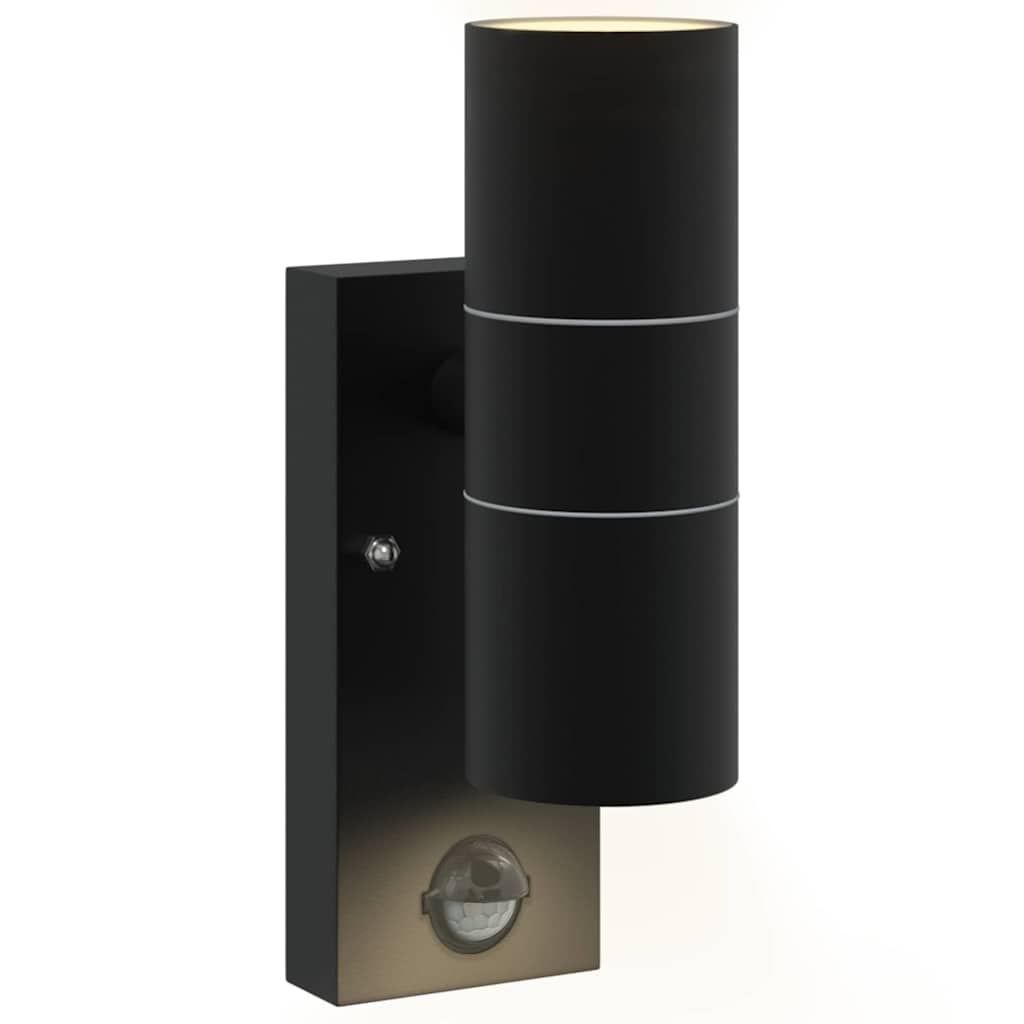 Buiten Wandlamp Zwart 7 x 10 x 22 cm RVS en Glas is nu te koop bij PeponiXL, paradijselijk wonen!