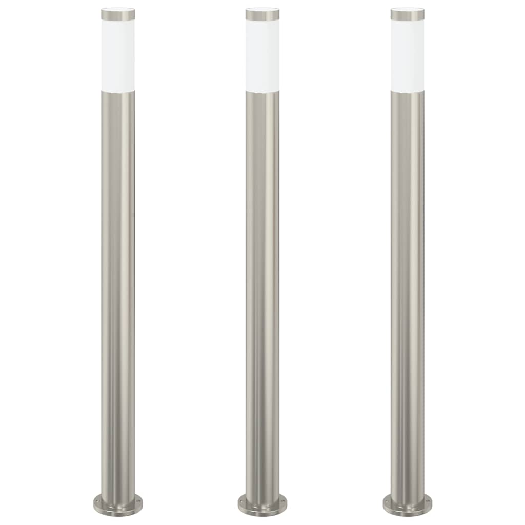 Bolderverlichting 3 stuks 110 cm RVS IP44 is nu te koop bij PeponiXL, paradijselijk wonen!