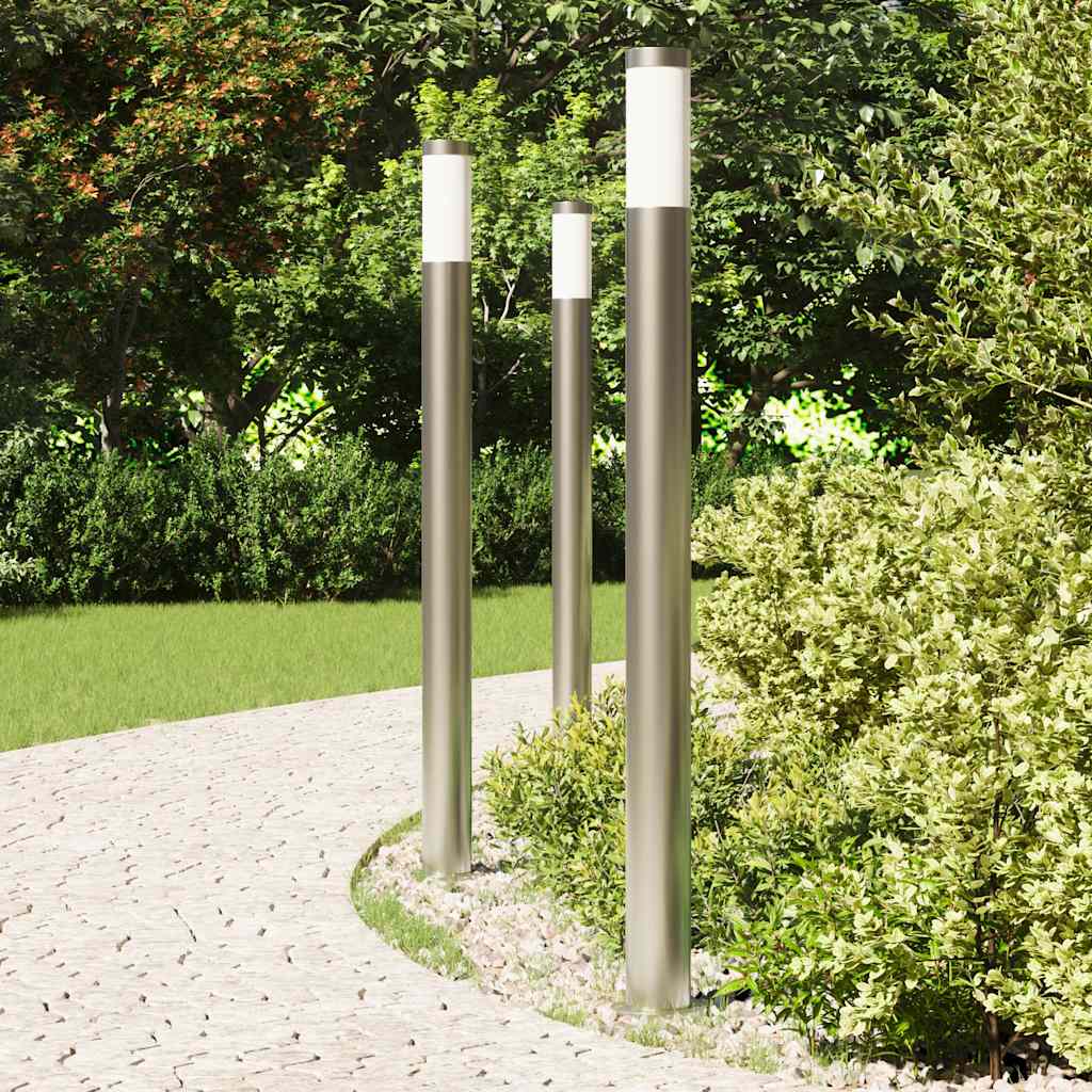 Bolderverlichting 3 stuks 110 cm RVS IP44 is nu te koop bij PeponiXL, paradijselijk wonen!