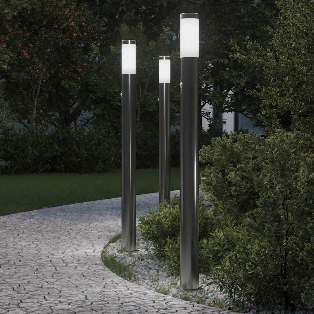 Bolderverlichting met sensor 3 stuks 110 cm RVS IP44 is nu te koop bij PeponiXL, paradijselijk wonen!