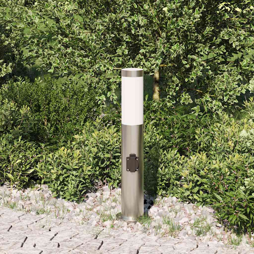 Bolderarmatuur met stopcontact 50 cm RVS IP44 is nu te koop bij PeponiXL, paradijselijk wonen!