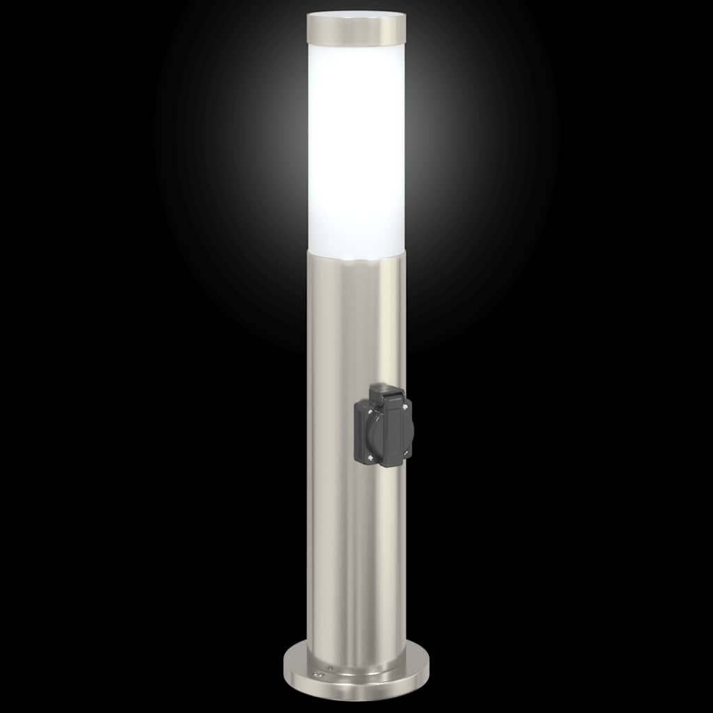 Bolderarmatuur met stopcontact 50 cm RVS IP44 is nu te koop bij PeponiXL, paradijselijk wonen!