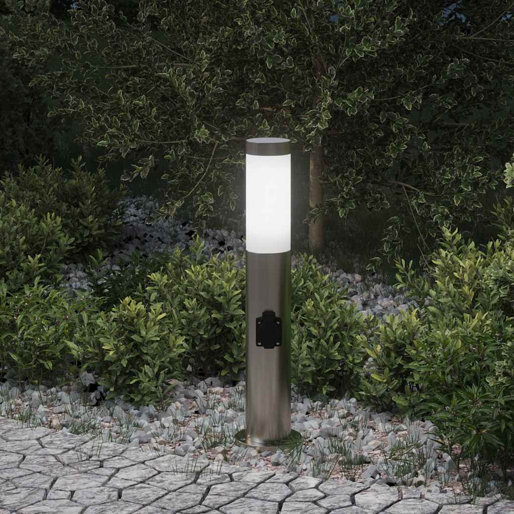 Bolderarmatuur met stopcontact 50 cm RVS IP44 is nu te koop bij PeponiXL, paradijselijk wonen!