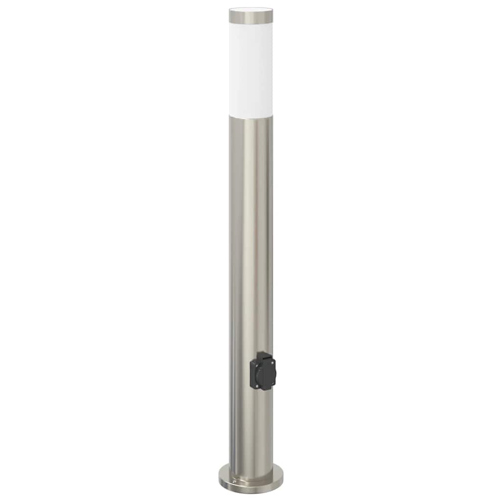 Bolderarmatuur met stopcontact 80 cm RVS IP44 is nu te koop bij PeponiXL, paradijselijk wonen!