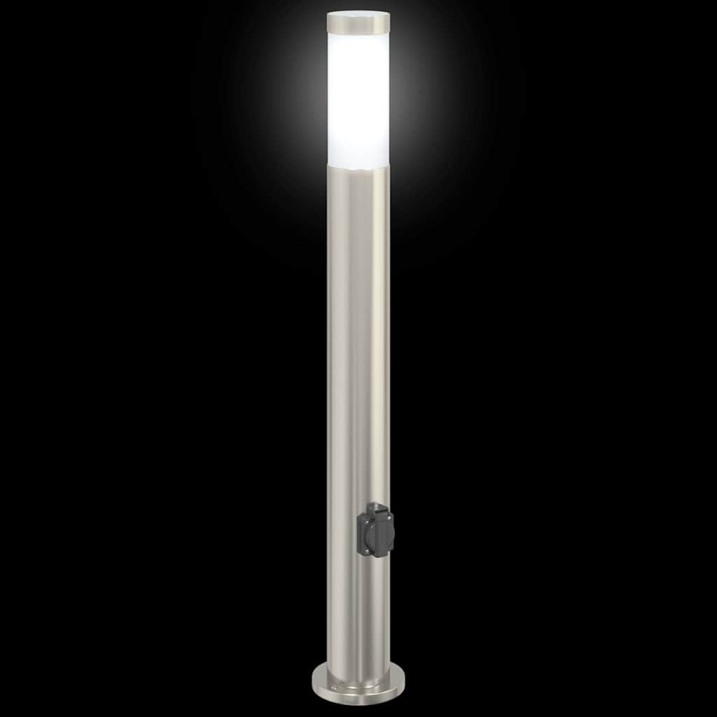 Bolderarmatuur met stopcontact 80 cm RVS IP44 is nu te koop bij PeponiXL, paradijselijk wonen!