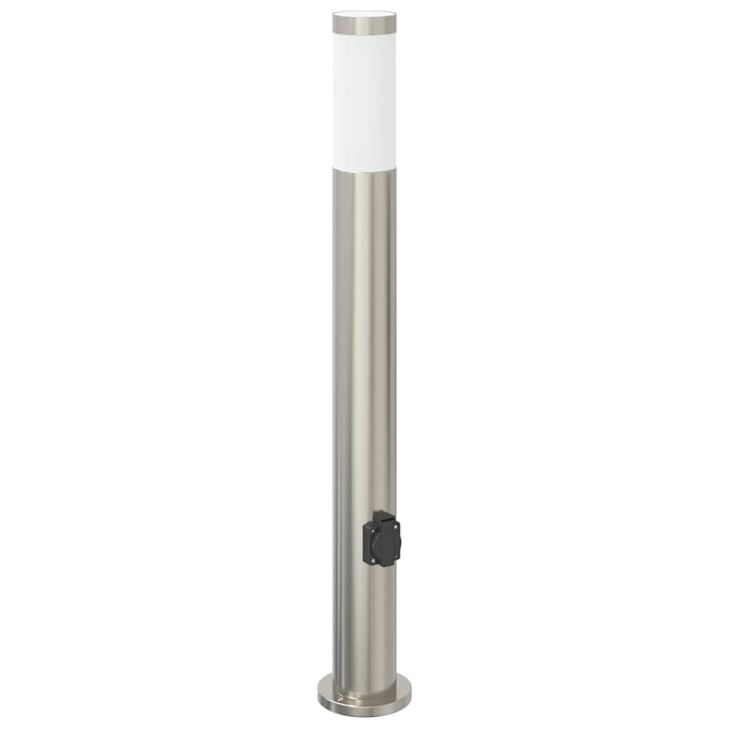 Bolderverlichting met stopcontact 3 stuks 80 cm roestvrij staal IP44 is nu te koop bij PeponiXL, paradijselijk wonen!