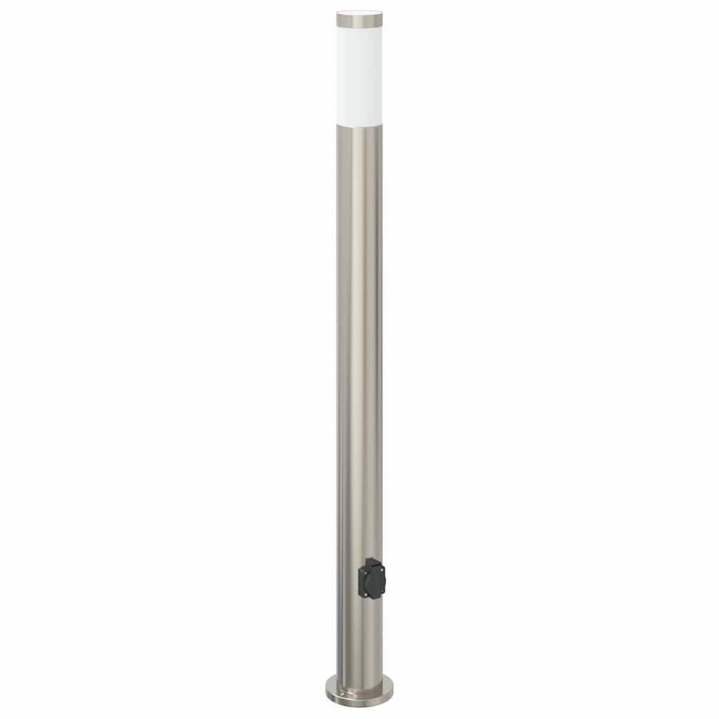 Bolderarmatuur met stopcontact 110 cm RVS IP44 is nu te koop bij PeponiXL, paradijselijk wonen!