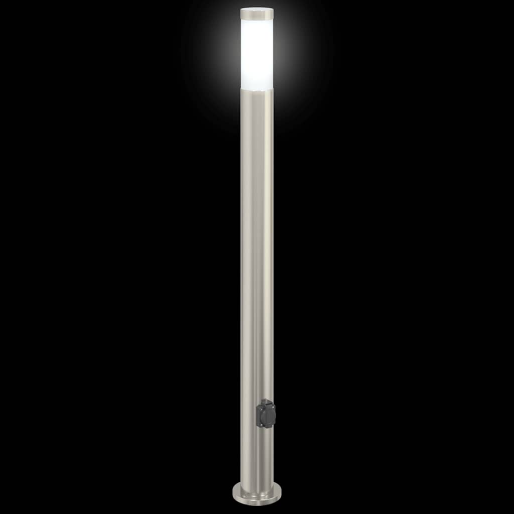 Bolderarmatuur met stopcontact 110 cm RVS IP44 is nu te koop bij PeponiXL, paradijselijk wonen!