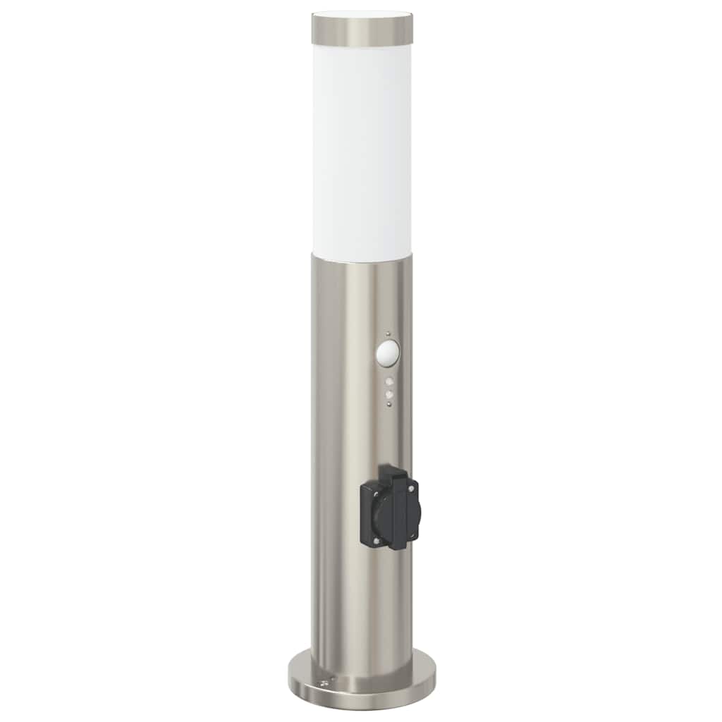 Bolderverlichting met sensor en stopcontact 3 stuks 50 cm roestvrij staal IP44 is nu te koop bij PeponiXL, paradijselijk wonen!