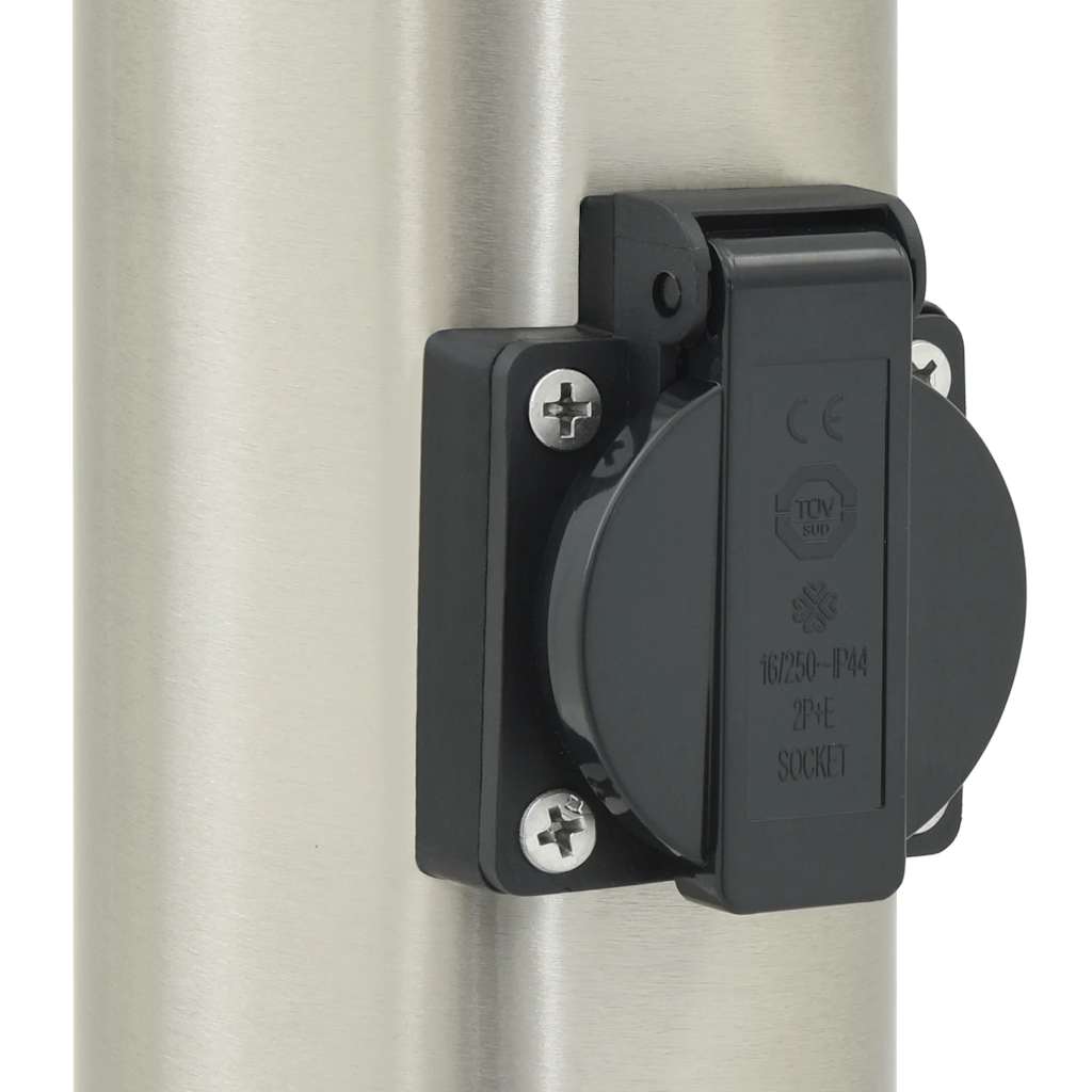 Bolderverlichting met sensor en stopcontact 3 stuks 50 cm roestvrij staal IP44 is nu te koop bij PeponiXL, paradijselijk wonen!