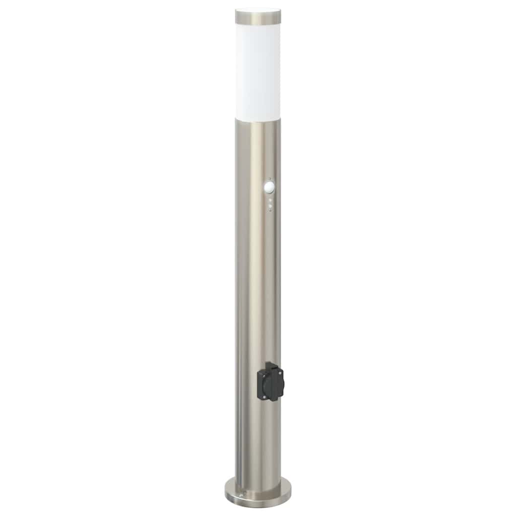 Bolderverlichting met sensor en stopcontact 3 stuks 80 cm roestvrij staal IP44 is nu te koop bij PeponiXL, paradijselijk wonen!