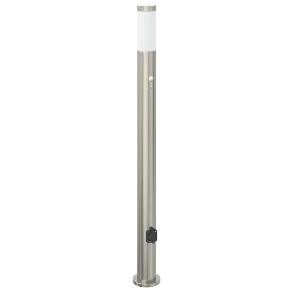 Bolderverlichting met sensor en stopcontact 3 stuks 110 cm roestvrij staal IP44 is nu te koop bij PeponiXL, paradijselijk wonen!
