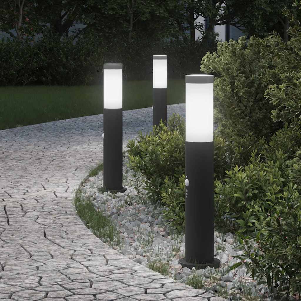 Bolderverlichting met sensor 3 stuks 50 cm RVS IP44 is nu te koop bij PeponiXL, paradijselijk wonen!