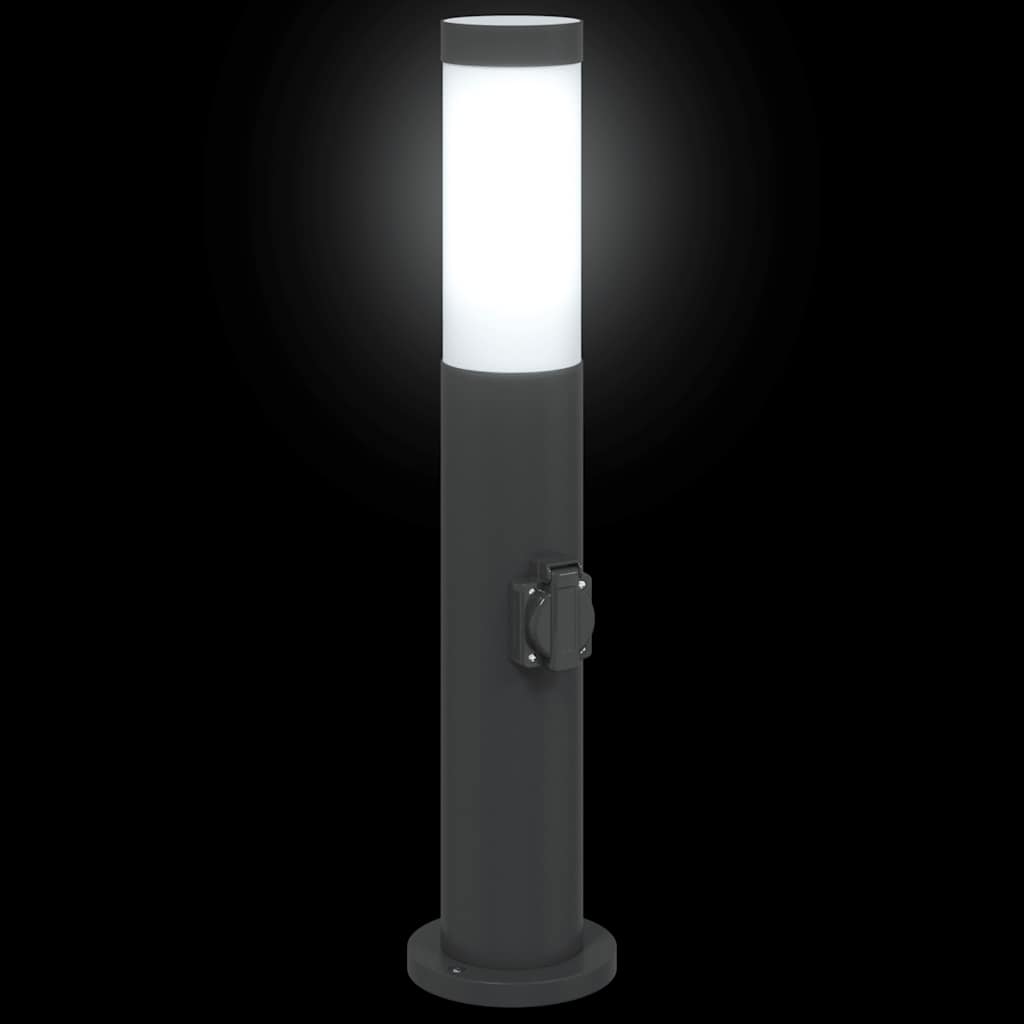 Bolderarmatuur met stopcontact 50 cm RVS IP44 is nu te koop bij PeponiXL, paradijselijk wonen!