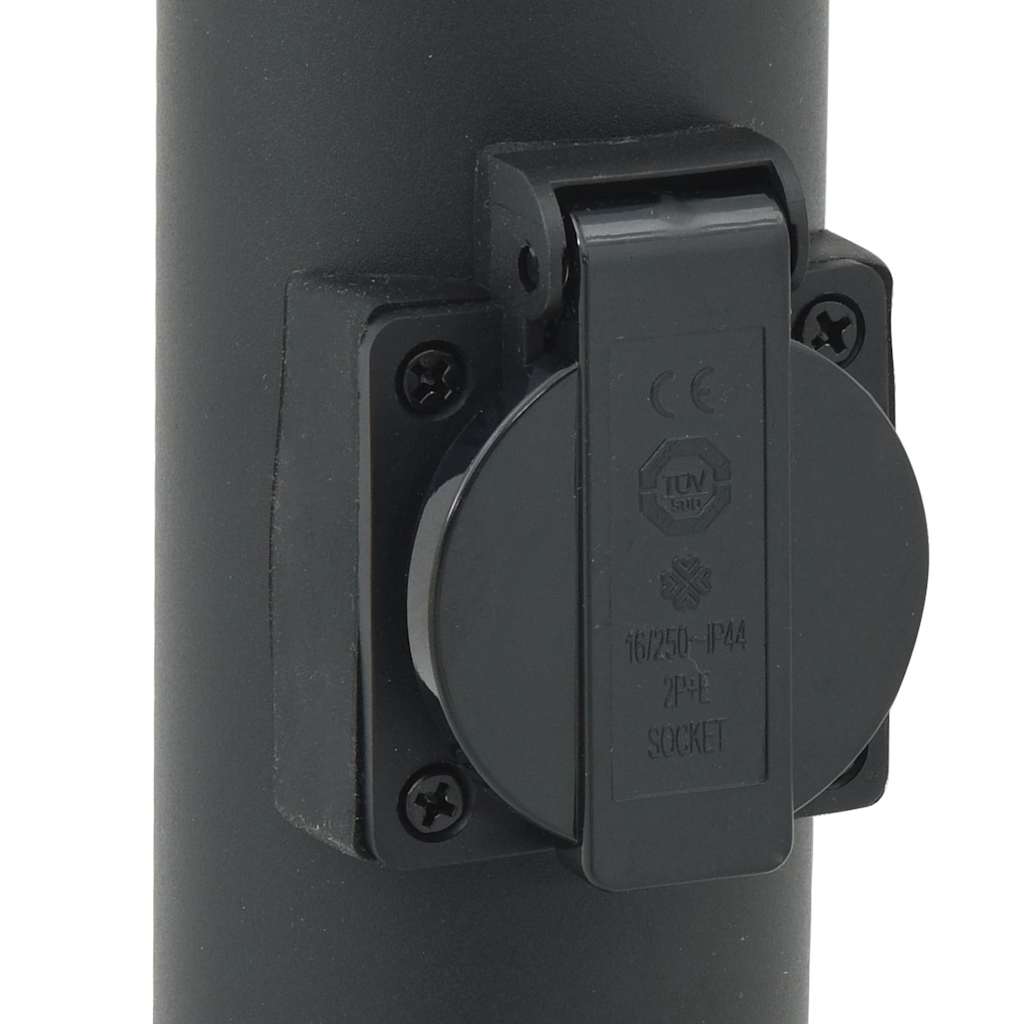Bolderarmatuur met stopcontact 50 cm RVS IP44 is nu te koop bij PeponiXL, paradijselijk wonen!