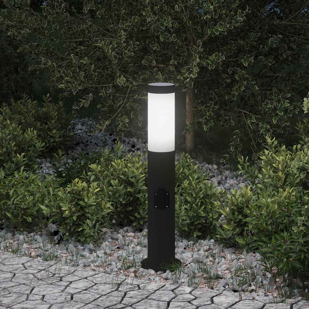 Bolderarmatuur met stopcontact 50 cm RVS IP44 is nu te koop bij PeponiXL, paradijselijk wonen!