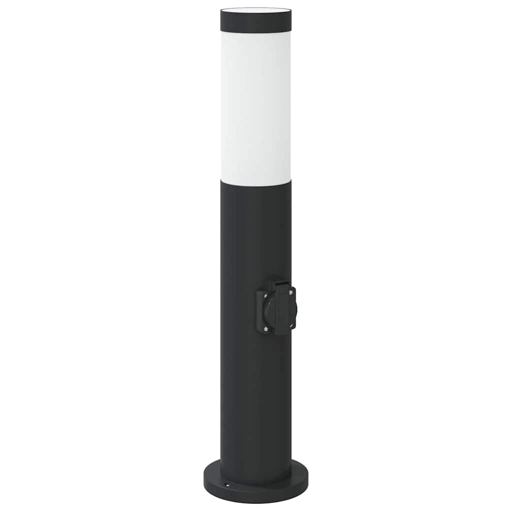 Bolderverlichting met stopcontact 3 stuks 50 cm roestvrij staal IP44 is nu te koop bij PeponiXL, paradijselijk wonen!