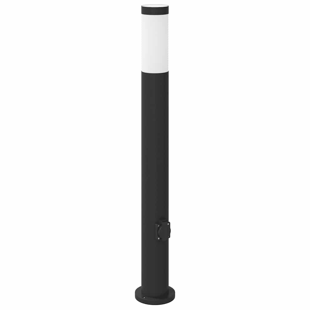 Bolderverlichting met stopcontact 3 stuks 80 cm roestvrij staal IP44 is nu te koop bij PeponiXL, paradijselijk wonen!