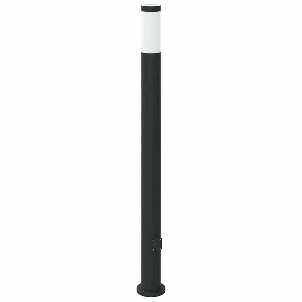 Bolderverlichting met stopcontact 3 stuks 110 cm roestvrij staal IP44 is nu te koop bij PeponiXL, paradijselijk wonen!