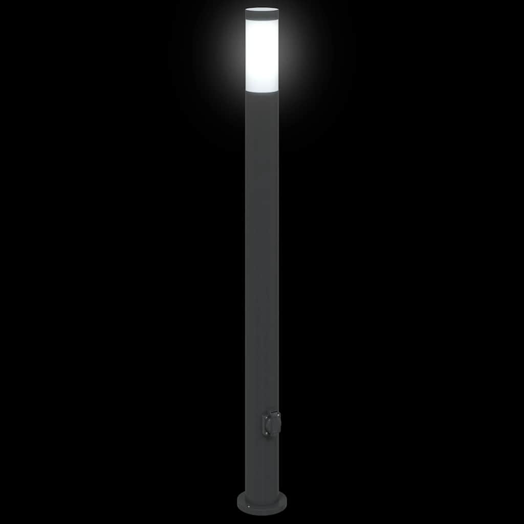 Bolderverlichting met stopcontact 3 stuks 110 cm roestvrij staal IP44 is nu te koop bij PeponiXL, paradijselijk wonen!